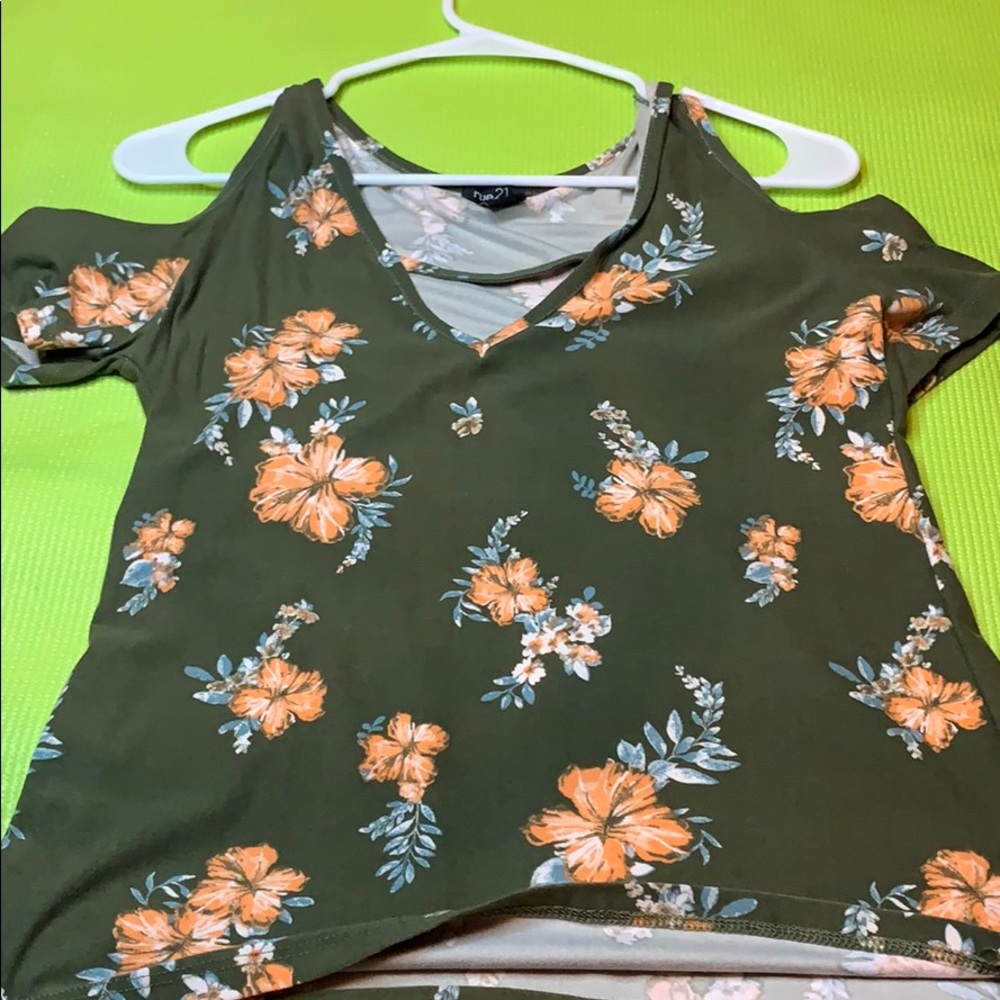 A cut shoulder top